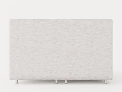 Layla Continental Bed 160 Light Gray Low-poly 3D model