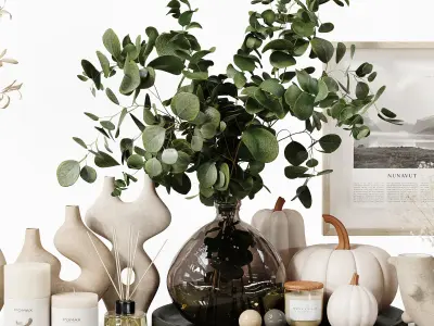 Decorative Set 218 Low-poly 3D model