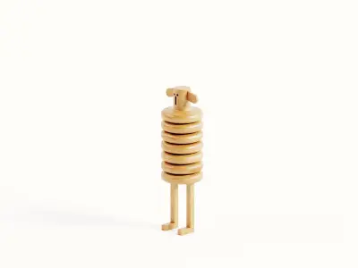 Funny Wooden Figures - Gaga 3D model