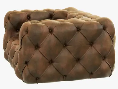 Restoration Hardware Soho Tufted Leather Chair 3D model