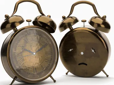 Alarm Clock Low-poly 3D model