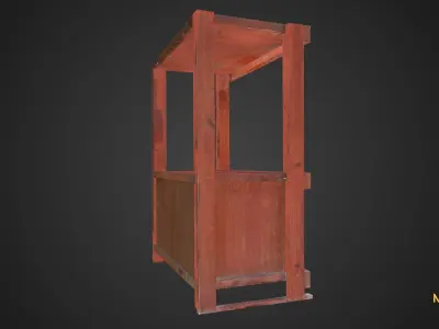 Wooden Armoire 3D model