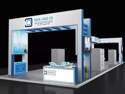  Booth Exhibition Stand a621a 3D model
