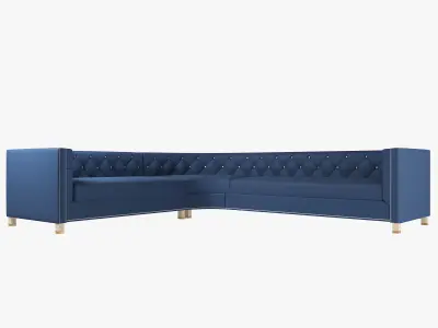 Hollywood Curved Sectional 3D model