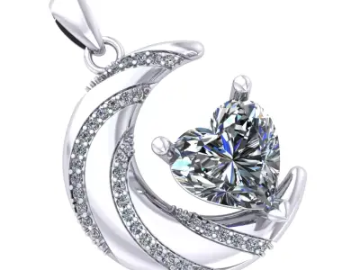 Diamond pendant 3d render 3D print model purchase