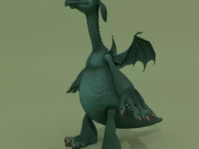 Cartoon Dragon Goat 3D model