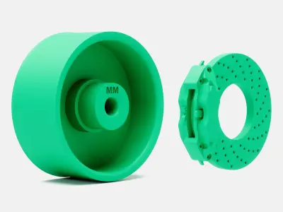 15x7 Centerline Auto Drag Wheel and Brake 3D print model