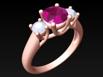 Diamond Ring - Womens Rings - N142210 3D print model
