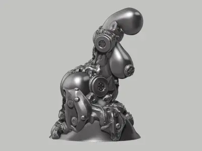 Modern Abstract female robot sculpture 3d print model 146 3D print model