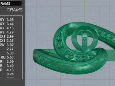 6mm Pearl engagement ring 3D print model