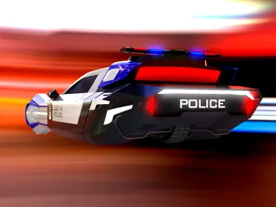 Spiner Police car 3D model