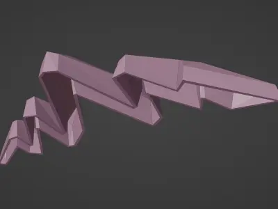 Mountain Logo low-poly for 3D print as a decoration deco 3D print model