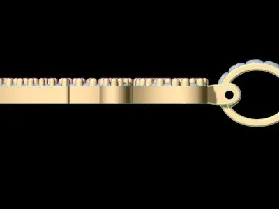 Initial Letter E Necklace Pendant Alphabet Pendant 3D print model