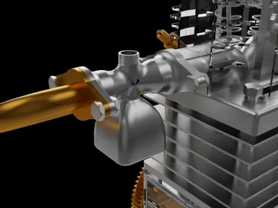 Engine assembly 3D print model