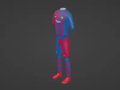 Barcelona Sportwear Low-poly 3D model