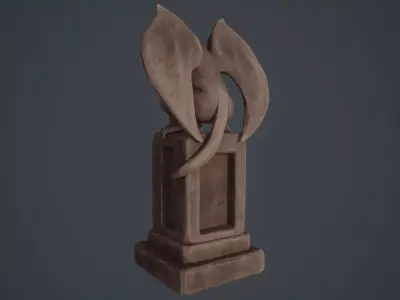 Gargoyle Statue Low-poly 3D model