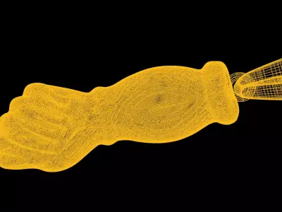 Iron hand pendant charms - one inch pendant 3D print model