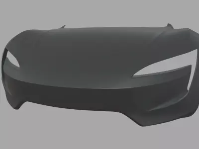 Front Bumper Tesla Roadster 2020 Low-poly 3D model