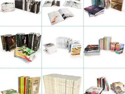 Books Collection 3D model