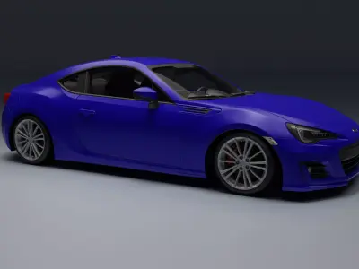 Subaru BRZ Low-poly 3D model