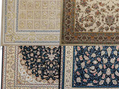 Persian Carpet Collection-vol19-4k texture Low-poly 3D model