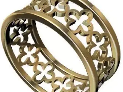 Patterned Ring 3D model Texture 3D print model get