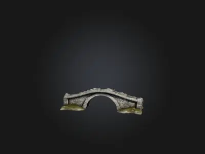Realistic Ancient Bridge Model Low-poly 3D model