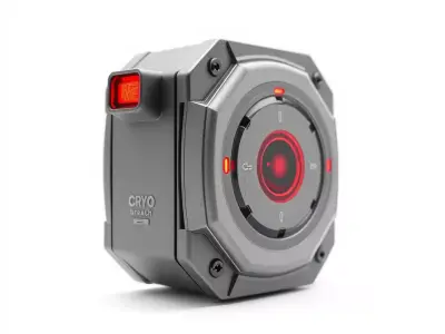 Futuristic Device Model Pack with Red Light Feature Low-poly 3D model