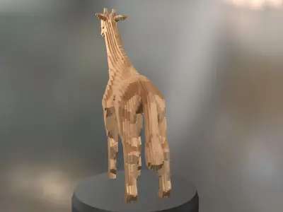 Parametric Giraffe Low-poly 3D model