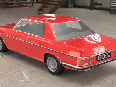 1968-1975 model Mercedes Benz W114 C 280 Coupe 3D model
