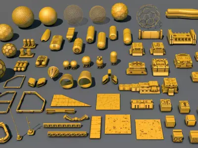 Kitbash Set 01 3D model