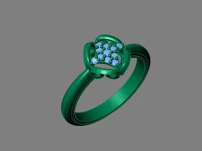 Rings for Women Womens Rings Stone Ring Ready STL 3DM Models  3D print model 21