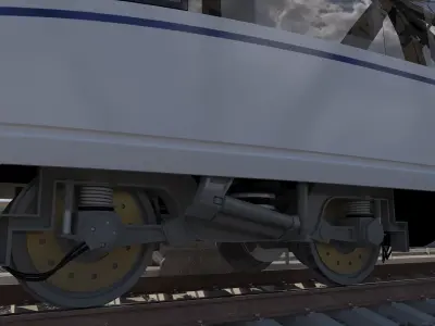 Hi-speed Electric Train Siemens Velaro CRH China 3D model