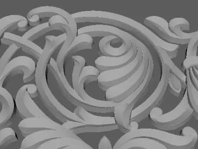 Central decor ornament for furniture 3D model 302