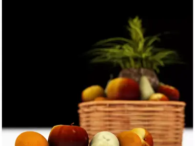 fruit basket 3D model