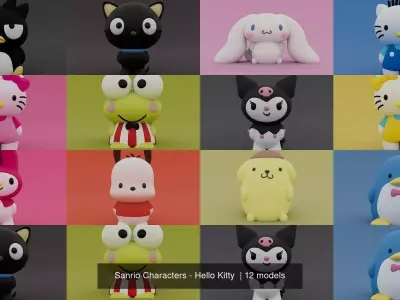 Sanrio Characters - Hello Kitty  3D Model Collection
