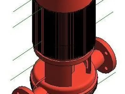 AURORA MODEL 383 INLINE FIRE PUMP 3D model