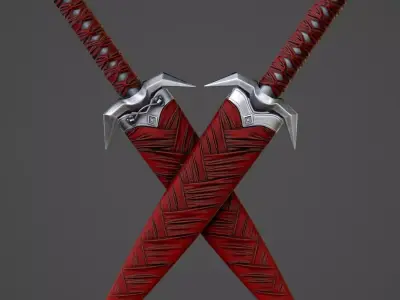 Assassin Knife PBR Game-Ready Low-poly 3D model