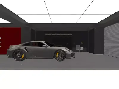 indoor parking area 3D model