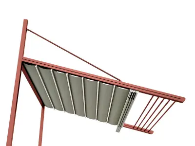 Motorized Pergola 3 antique copper matte 3D model