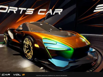 Sportscar VOL 3 Low-poly 3D model