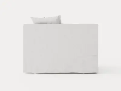 Le Grand Air Loveseat Linen - Natural Blonde Low-poly 3D model