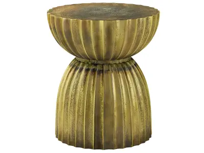 Antique Brass Accent Table 3D model