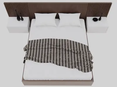 Bed complete Free 3D model