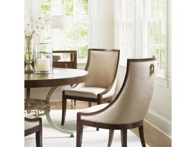 Tower Place Upholstered Side Chair in Cobblestone 3D model