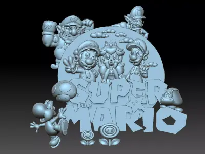 Super Mario 3D print model