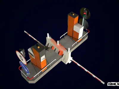 Parking Collection Low-poly 3D model