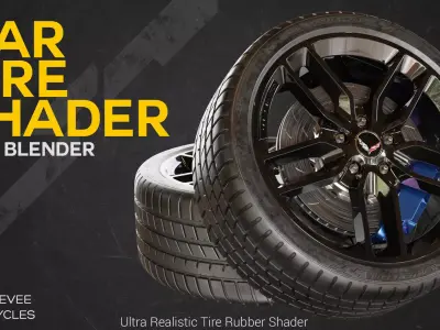 Ultra Realistic Car Tire Shader - Manual video and PDF Tutorial 3D model