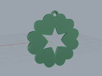 HEART PENDANT LOVE SIGN - Diamond Valentines Day Gift 3D print model