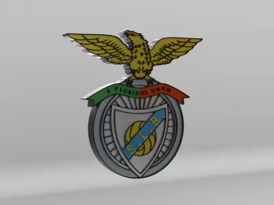 S L Benfica Football Team Logo 3D model